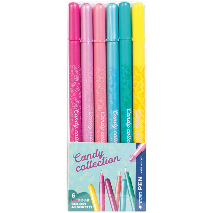 DISPLAY TRATTO PEN CANDY - SCATOLA 6 COLORI